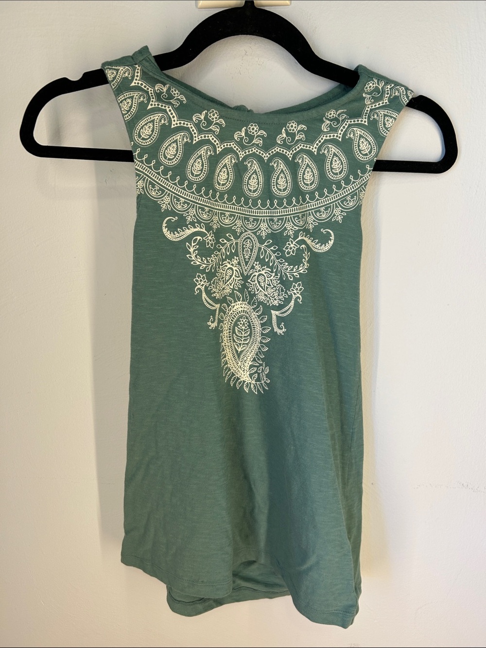 Tea Collection Sage Green Paisley-Print Dress